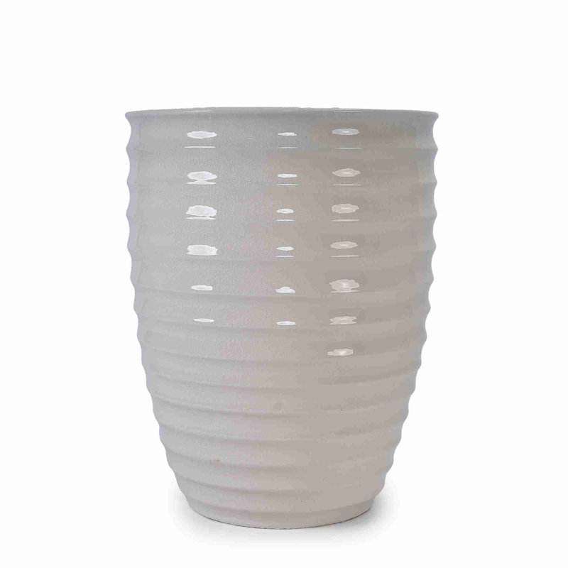 High quality ceramic flowerpot, Milk White