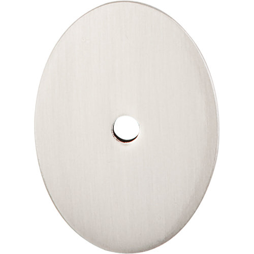 Oval  Backplate, Brushed Satin Nickel, 1.75" H x 1.25" W x 0.625" D