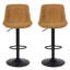 Swivel Upholstered Adjustable Height Counter Stool with Metal Frame-1992063864-1992063746