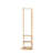 360° Rotating 69x20 Inch Full Length Mirror with Hook Storage Rack, Solid Wood, Space Saving, Multifunctional for Bedrooms and Living Rooms-681348911