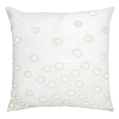 Ovals Embellished Square Pillow Cover & Insert
