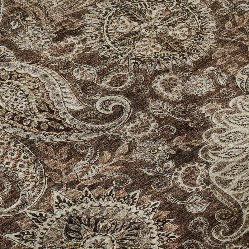 Premium Machine Washable Jamestown AMF1078 Swirl Rug, Rectangle 3' x 5'