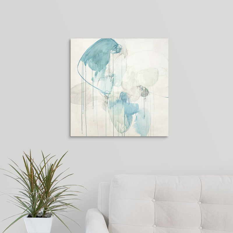 « subtil cobalt », peinture sur toile, H 20 po x l 20 po x P 1,25 po, Toile tendue