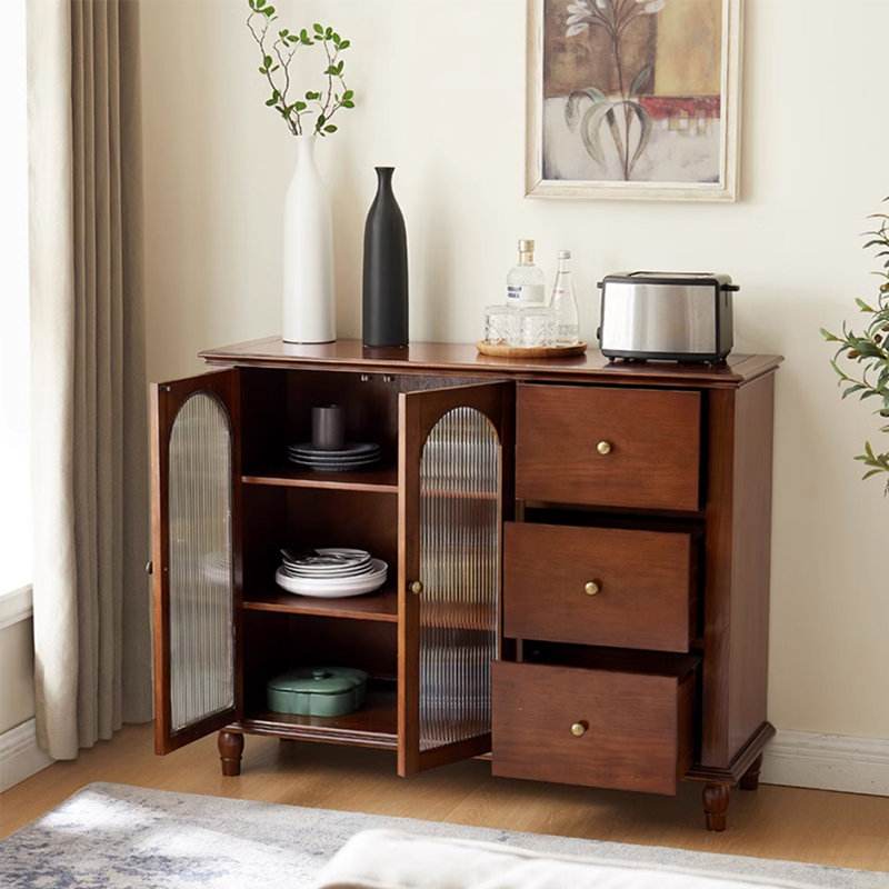Modern solid wood multi-purpose accent cabinet