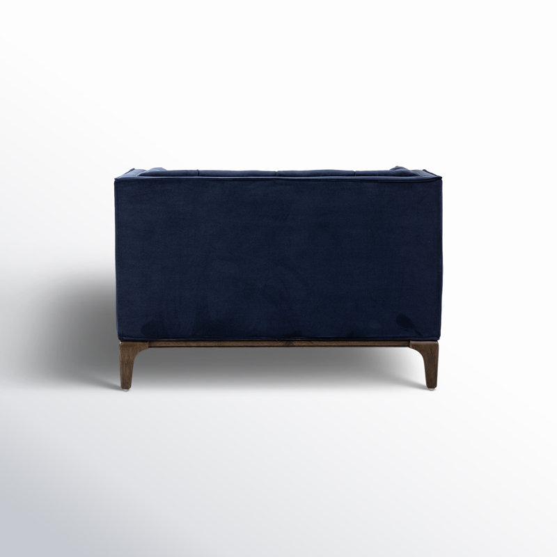 Dylan Velvet Chaise Lounge, Sapphire Navy Velvet