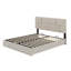 Grand lit plateforme tapissier avec système de rangement hydraulique-691877822