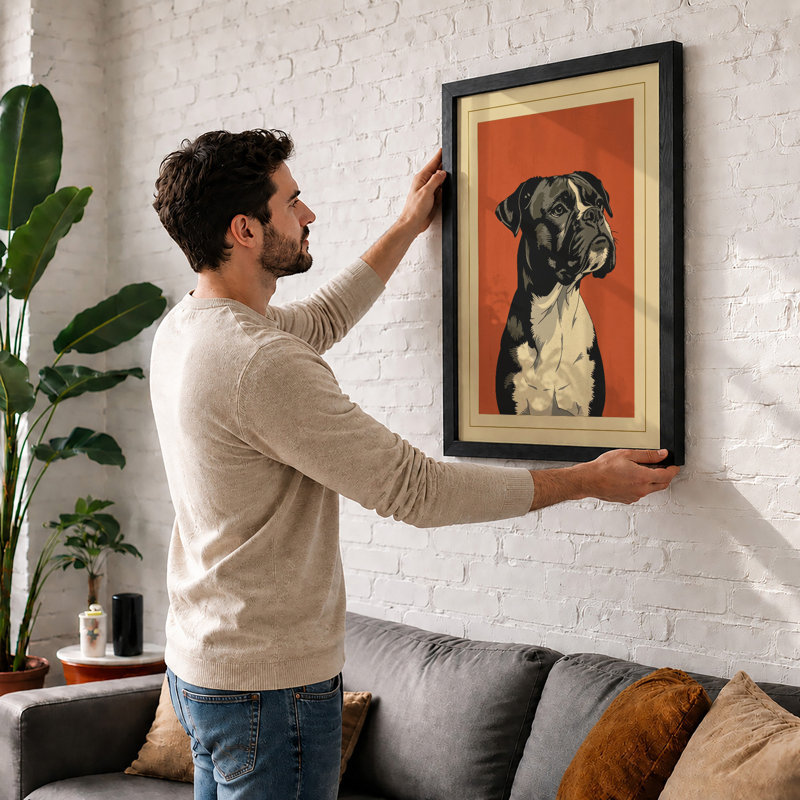 Watchful Hound Vintage - Print, Walnut, A1 - 84.1 x 59.4 cm
