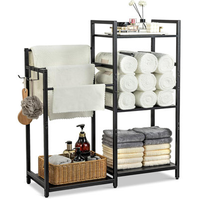 Standing Towel Racks for Bathroom, 3-Tier Hand Towel Holder Organizers, Towel Drying Rack Stand