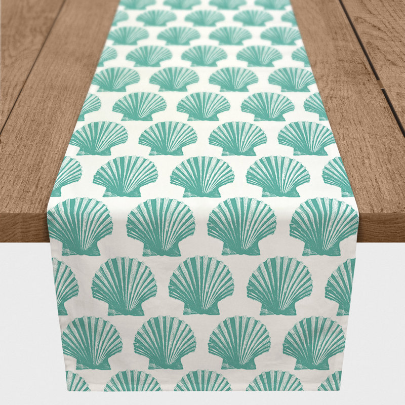 Anmarie Rectangle Polyester Table Runner, 90" x 16", Teal