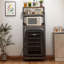 Mini-réfrigérateur vintage à 4 niveaux avec rangement réglable et design multifonctionnel pour la cuisine, le bureau ou le salon.