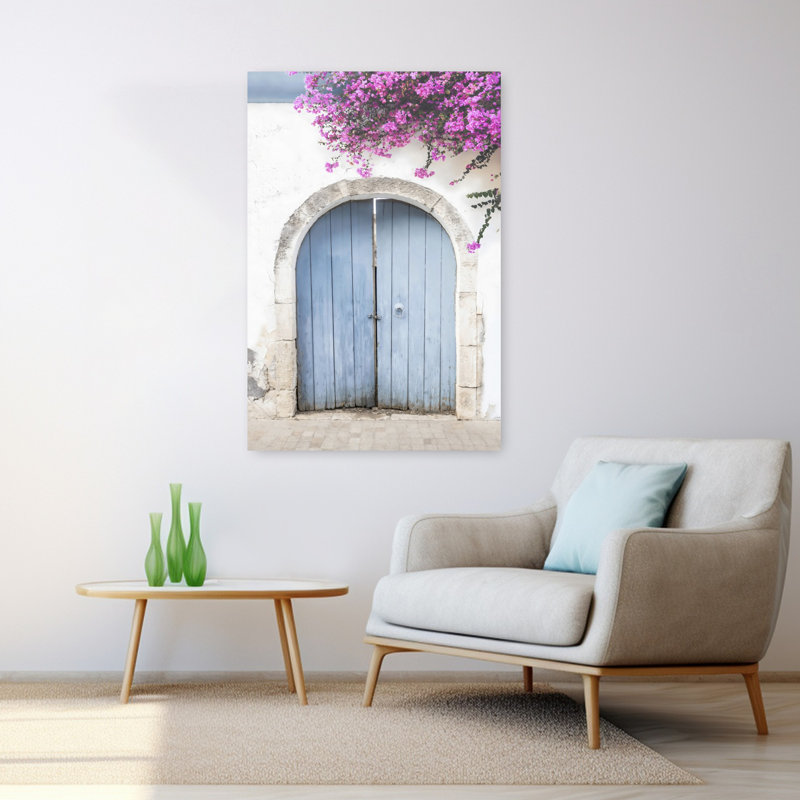 Porte grecque abstraite, art mural contemporain, H 48 po x l 32 po