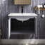 Meuble-lavabo mural 24 po en métal avec lavabo blanc