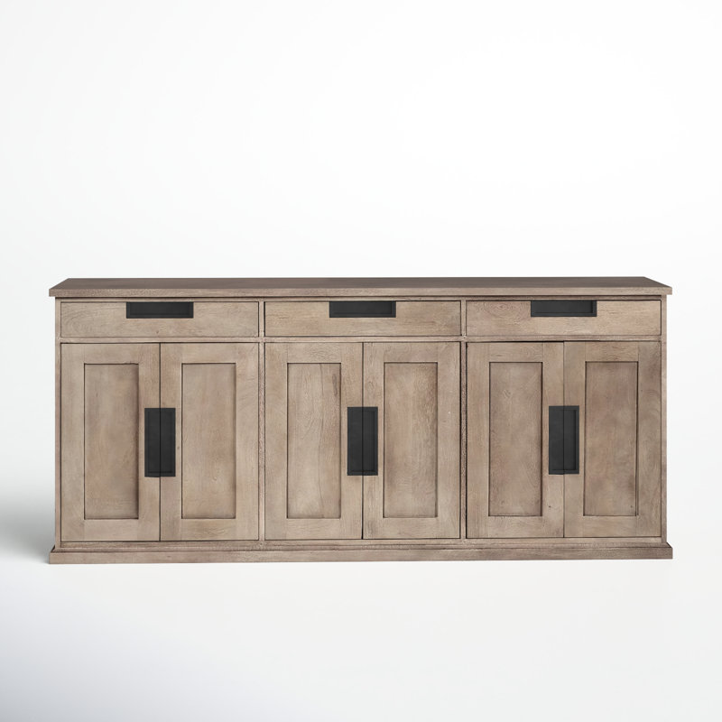 Alex 81.5'' Light Brown Solid Wood Sideboard
