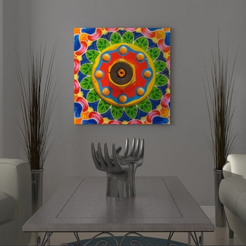 Décoration murale zapote, H 24 po x l 24 po x P 4 po
