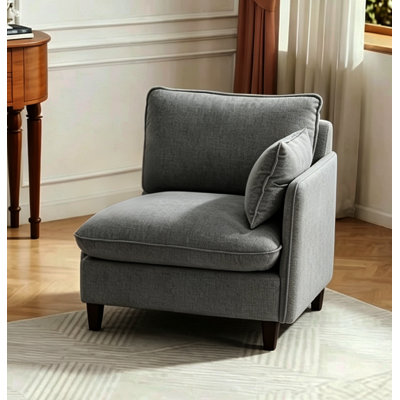 Comfy Cloud Sofa 1-ottoman&1-seat With A Left Arm