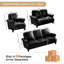 Ensemble de salon en similicuir 3 pièces-593230818