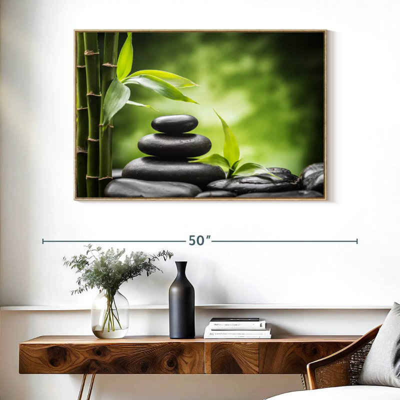 Spa zen, Cadre flottant en bois naturel, 40 po x 27 po