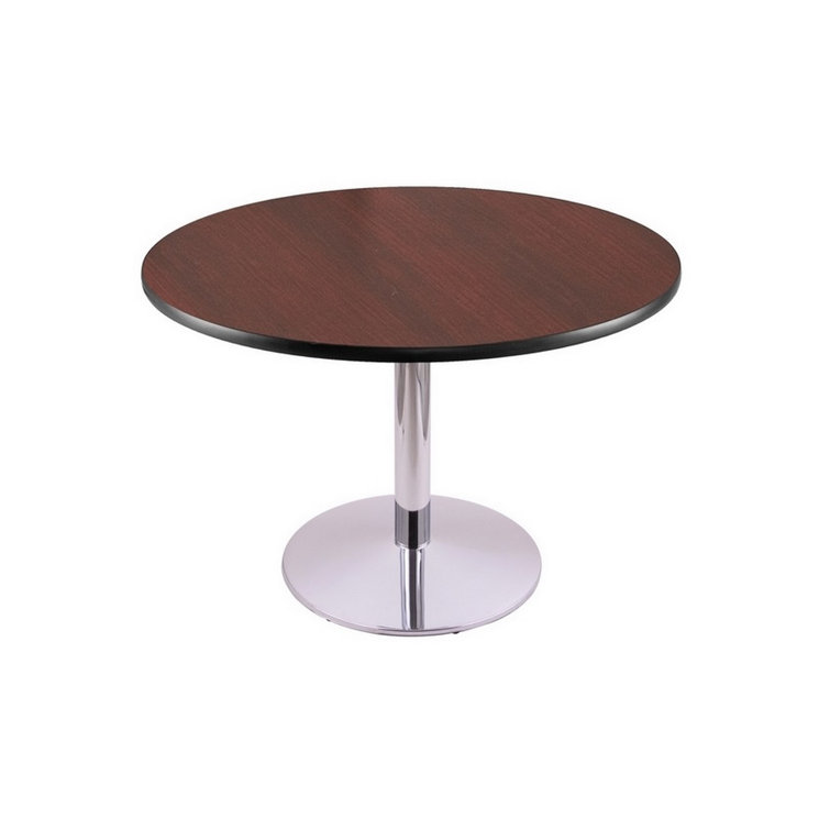 Regency Via Round Platter Base Table, 42", Cherry/Chrome(top only,INCOMPLETE)