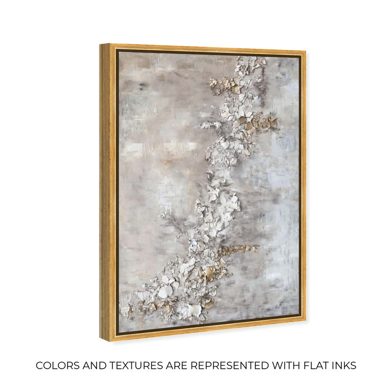 «Rust Rustment Canvas Elegant Gold Abstract» par Art Remedy, Cadre doré, H 16 po x l 11 po