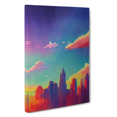 City Skyline Watercolour No.3 - Wall Art