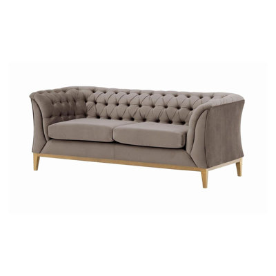 Chesterfield Modern 2 Seater Sofa Wood