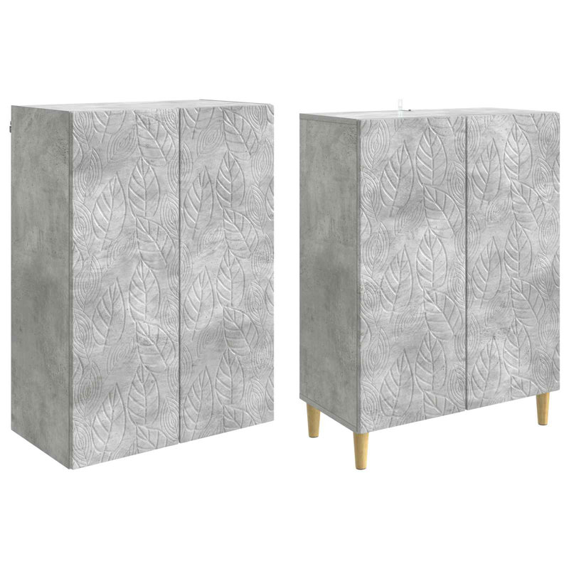 4 -Door 4 Storage Cabinet, Concrete Grey