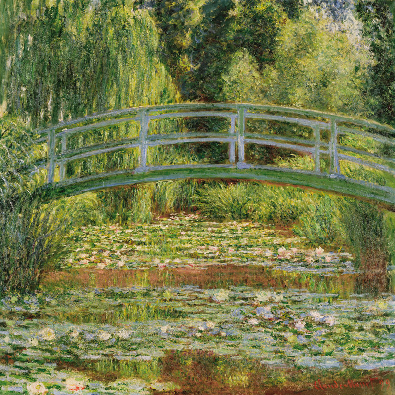 Le Pont Japonais, Giverny by Claude Monet - Wrapped Canvas Print, 30cm H x 30cm W