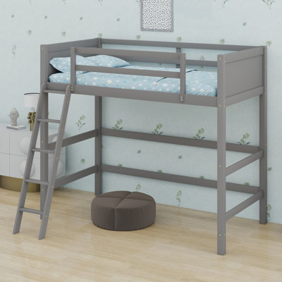 Wood Loft Bed With Ladder