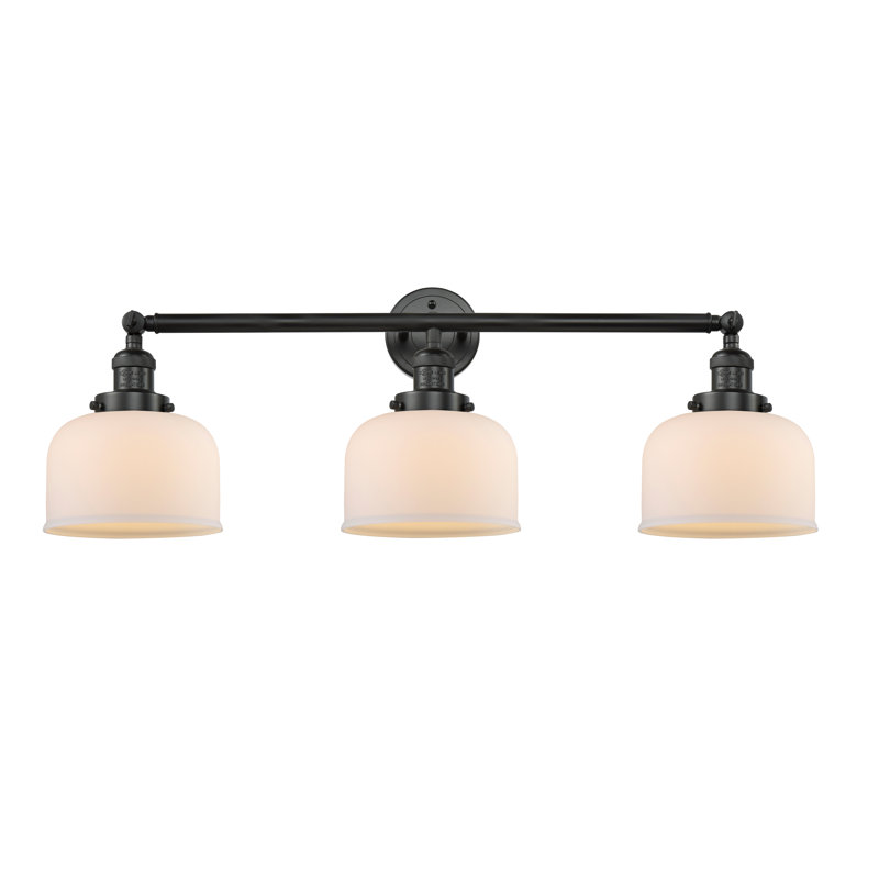 Placencia 3 - Light Dimmable Vanity Light, Brushed Satin Nickel, Matte White, 6 Watt Vinage LED Bulb