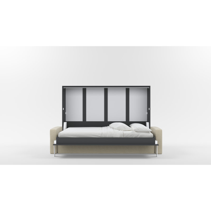 Neidelin Upholstered Bed, Grey/Cream