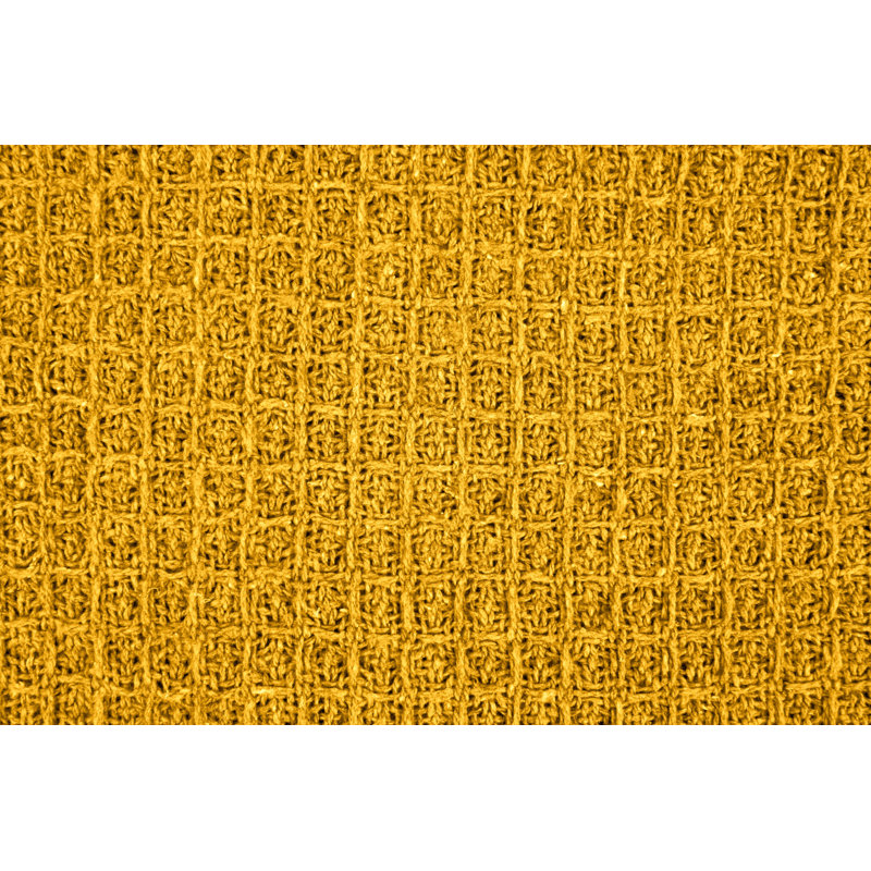 Vitela Throw Blanket, 178 x 254cm, Ochre