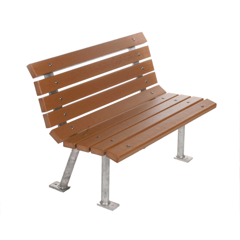 Banc de parc en plastique recyclé st. pete, Cèdre, 6 pi