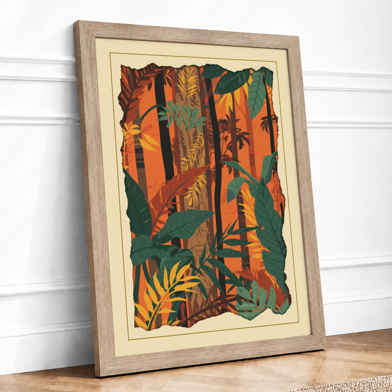Jungle Depths Tropical - Print, Oak, A4 - 29.7 x 21.0 cm