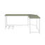 Bureau d'ordinateur en L rectangulaire