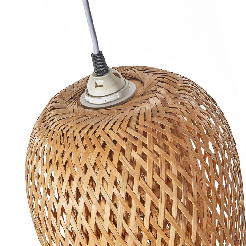 Luminaire suspendu 14 pi x 8 po en bambou 1 lumière