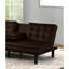 Lit futon contemporain brun, biscuit - pour le style, convertible en lit avec chargeurs A et C