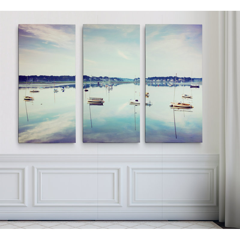Cape Ann Marina-impression sur toile tendue multi-pièces, H 24 po x l 36 po x P 1,5 po