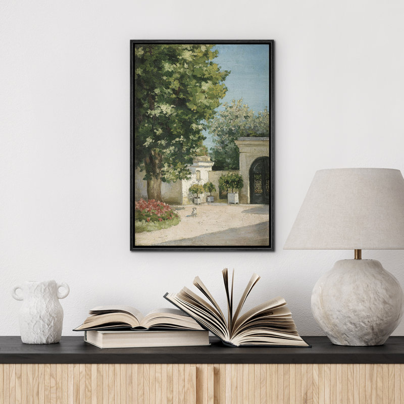 «Spring Gardern», reproduction d'art sur toile encadrée dans la chambre principale, Noir, noir, noir, noir, H 36 po x l 24 po