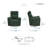 Cossey 35" Modern & Contemporary Textured Microfiber Swivel Glider Reclining Chair with 360-Degree Swivel, Gentle Gliding Motion-1147732110
