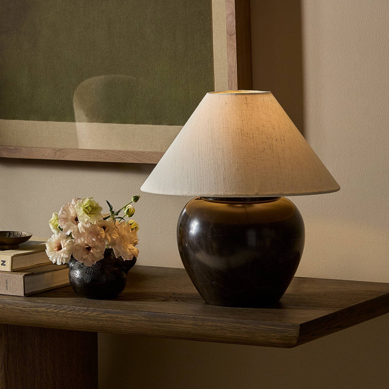 Lampe de table Denver - Marbre italien brun