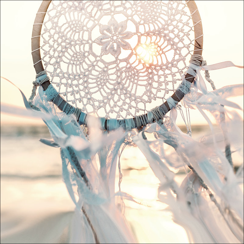 Dreamcatcher III - No Frame Print on Float Glass, 80cm H x 80cm W x 1.5cm D