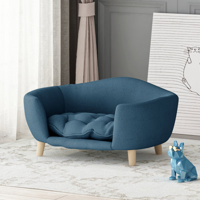 Lit pour chien avec pattes en bois de bouleau style Mid-Century