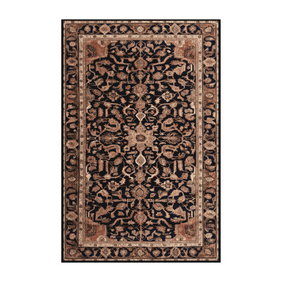Machine Washable Persian Brown Area Rug
