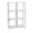 Scandinavian White Iron & Wood 6-Cube Bookshelf-106094219
