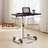Standing Desk, Height-Adjustable with Wheels, 60 x 40 x 90 cm, Foldable Desk, Overbed Care Table, Space-Saving Mobile Computer Desks for Bedroom, Office, Living Room, Height 60-69 cm-1429771016