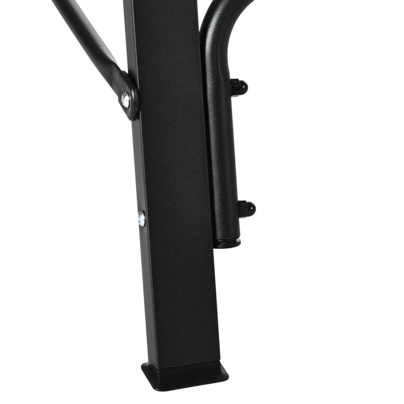 Portique de 528 lb, en métal, noir, pour balancelle de patio en métal, capacité de poids, aire de jeu dans la cour, structure en acier noir, structure modulable