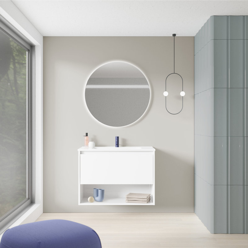Jayni Vanity & Mirror Set, White