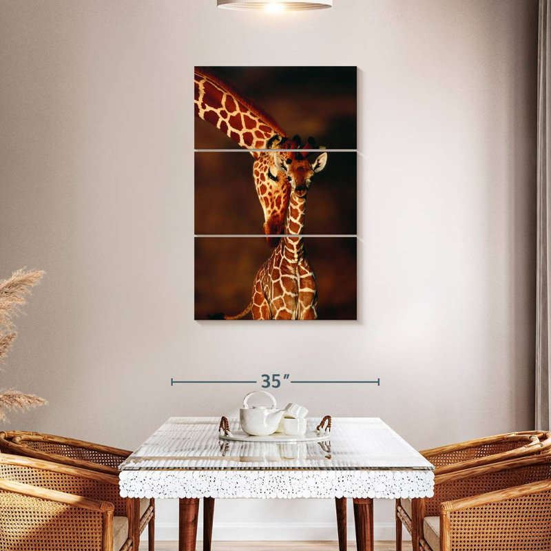 «Brampt Giraffes Gentle Moment», H 45 po x l 28 po