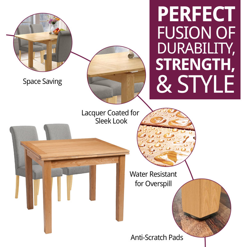 4 - Person Solid Oak Dining Set