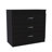  Zurich Three Drawers Dresser, Metal Hardware, Superior Top, Black -Bedroom-1120918325